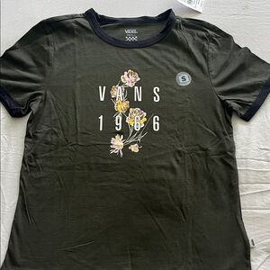 Vans Dark Green Floral Tee